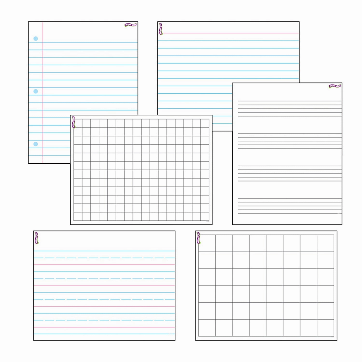 Papers & Grids Wipe-Off® Charts Combo Pack