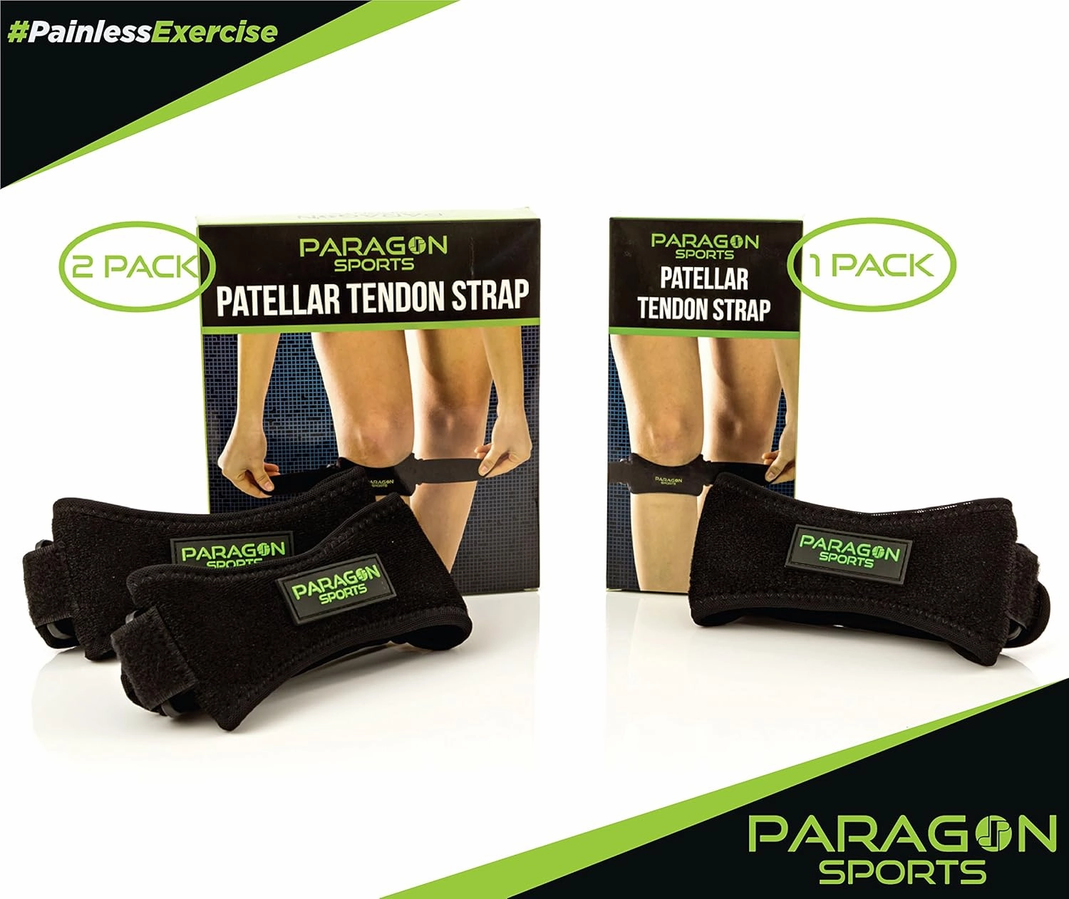 Patella Knee Strap for Running, Fitness, Stairs Climbing/Adjustable Patellar Tendon Support Band for Basketball, Athletics Pain Relief Brace for Jumper's Knee and Chondromalacia