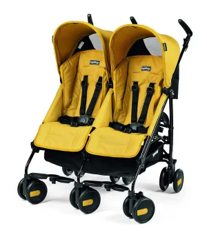 Peg Perego Pliko Mini Twin Baby Stroller, Mod Yelow