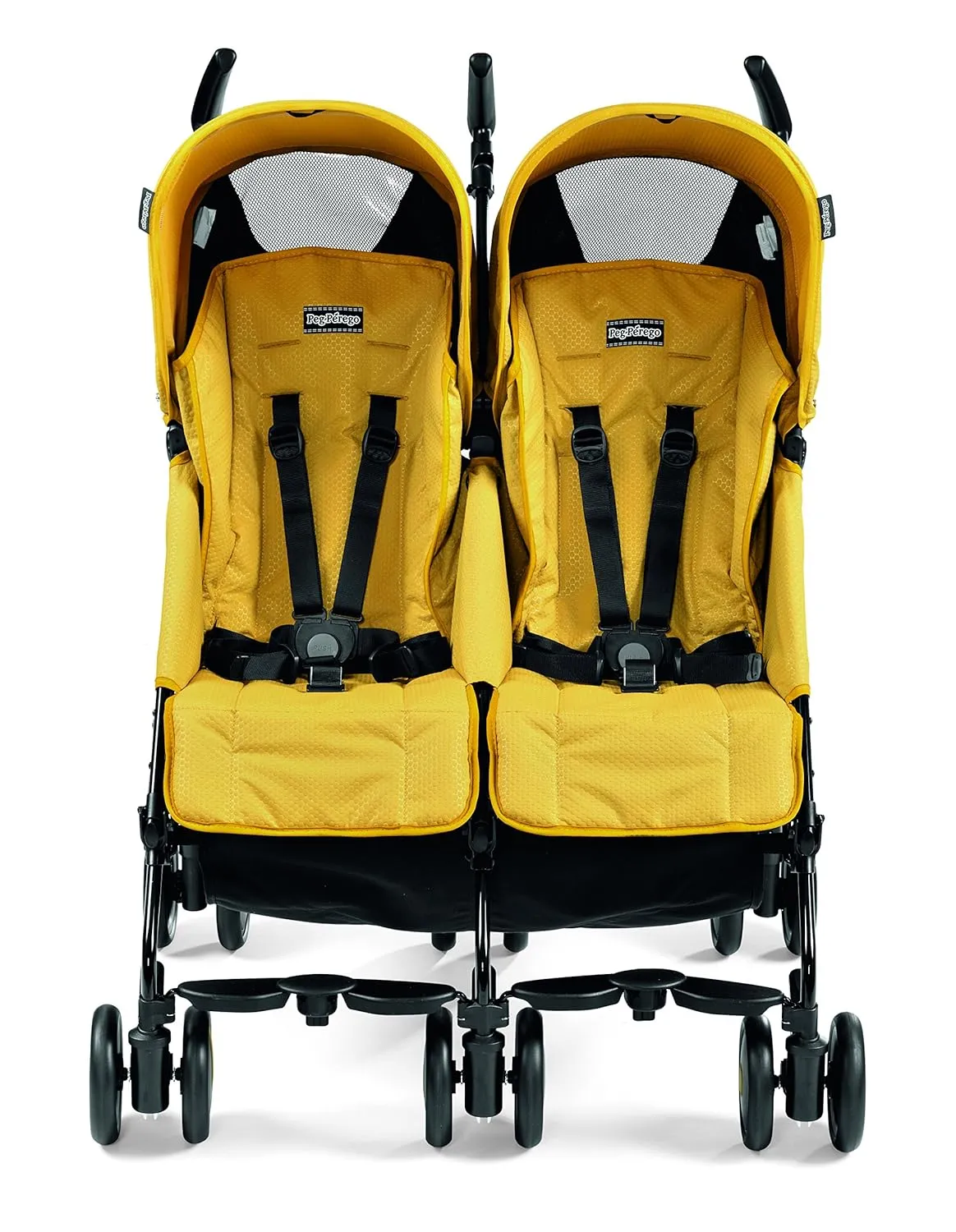 Peg Perego Pliko Mini Twin Baby Stroller, Mod Yelow