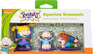 Penn-Plax Rugrats 3-Piece Aquarium Decoration Bundle – Includes Tommy, Chuckie, and Angelica Resin Ornaments for Fish Tanks– Small