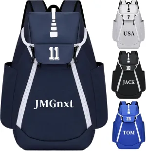 Personalized Basketball Backpack for Men/Women - Custom Name & Logo, Adjustable Straps for Sports, Gym