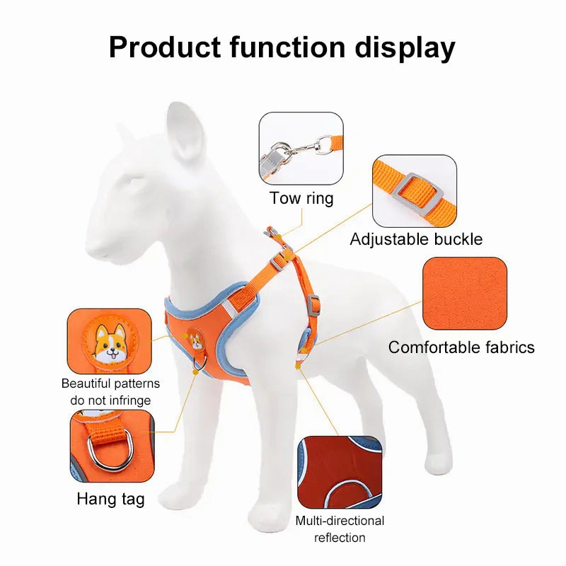 Pet Adjustable Harness with Leash Set