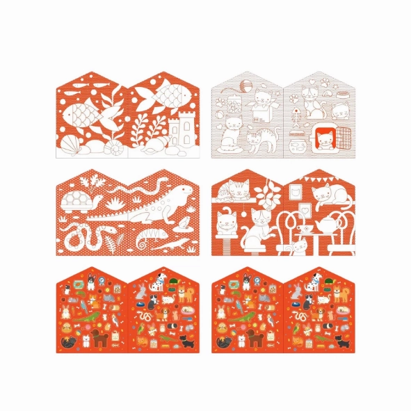 Pets Coloring Book   Stickers
