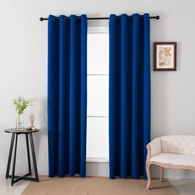 Pickluc Grommet Blackout Curtains 84 Inches Long 2 Panels, Light Blocking Window Drapes for Living Room, Thermal Insulated, Noise Reduction, Blue, 52" Wide x 84" Length