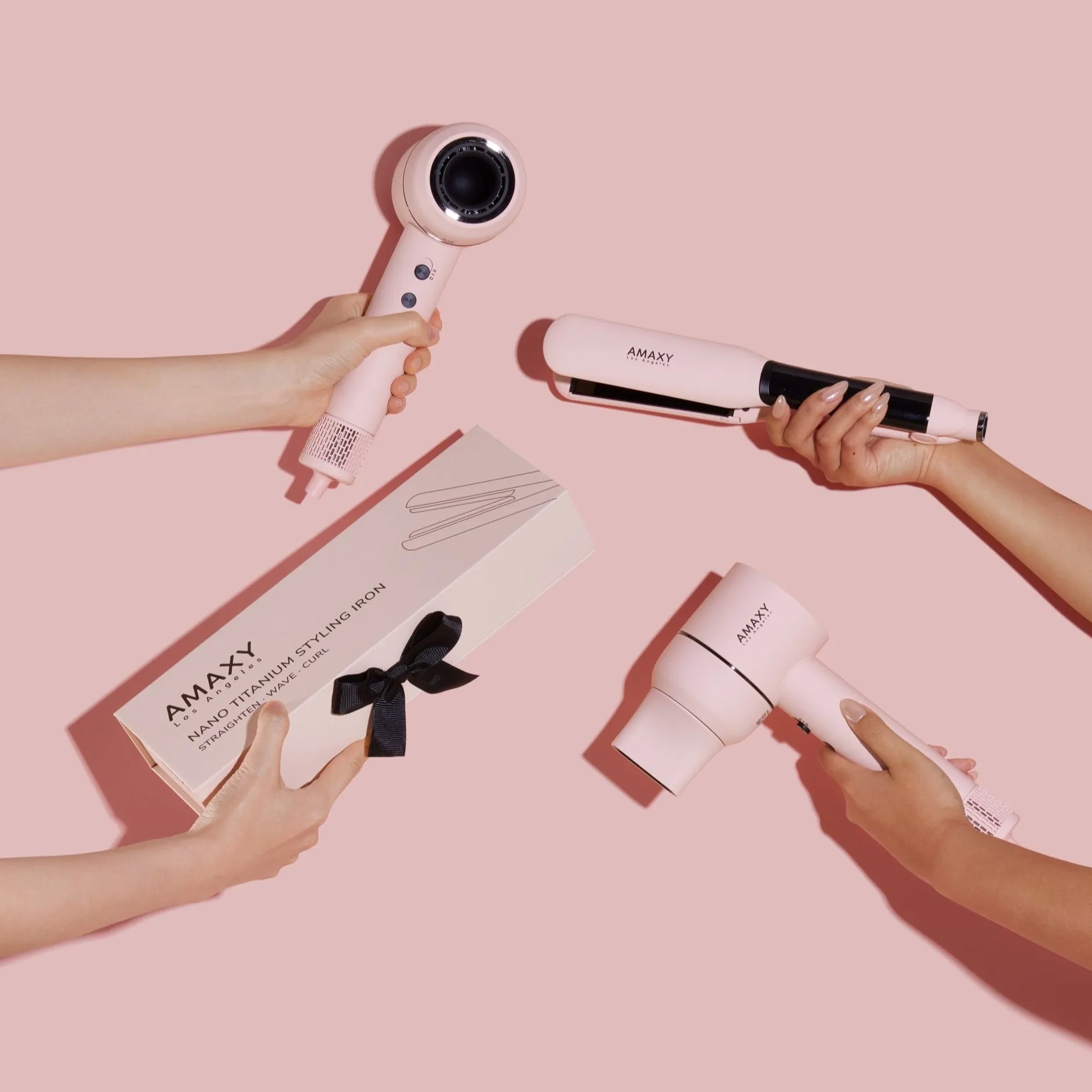 pink holiday hair tool collection