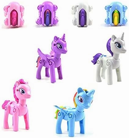 Pinkiwine 8 Pack Jumbo Unicorn & Dinosaur Deformation Eggs Prefilled Plastic Easter Eggs with Toys Inside for Kids Boys Girls Toddlers Easter Basket Stuffers Gifts Fillers Party Favors