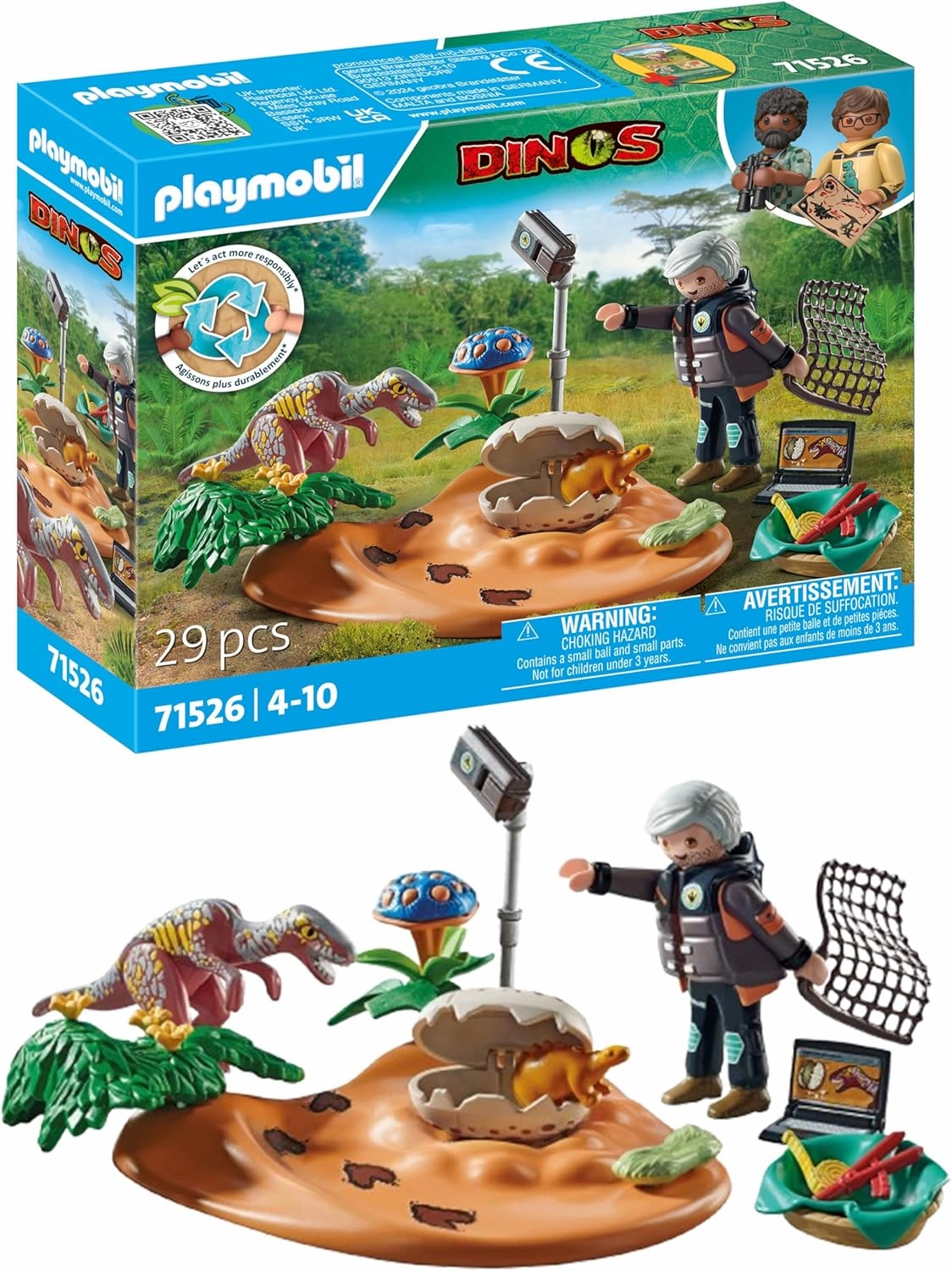 Playmobil Dinos: Stegosaurus Nest with Egg Thief