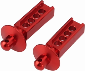 plplaaoo Aluminum RC Car Body Post 2Pcs Shell Holder Mounts for Mini E Revo Slash 1:16 Scale RC Upgrade Parts Accessories Blue (Red)