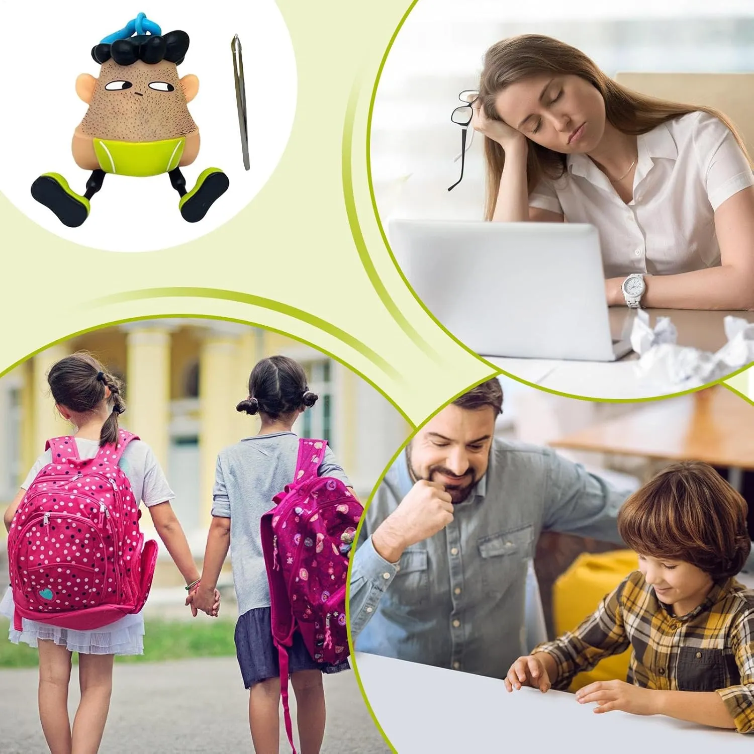 Plucking Hair Toy - Skin Picking Toy, Hair Plucking Toy | Funny Hair Pulling Keychains Toy, Hair Skin Plucking Toy Healthy Novelty Gag Toy for Halloween, April Fool's Day, Christmas