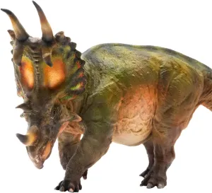 PNSO 5.9in Spinops Centrosaurus Styracosaurus Jurassic Dinosaur PVC Realistic Animal Models Educational Painted Figure Figurine Toys Dino Collector Decor Gift Birthday Party for Adult