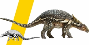 PNSO Sauropelta Isaac Figure Realistic Nodosauridae Dinosaur PVC Collector Toys Animal Educational Model Decoration Gift for Adult