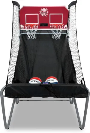Pop-A-Shot - Home Dual Shot | Arcade Basketball Game for Home | Sensor Scoring Hoop, 16 Game Modes, 7 Balls | Foldable for Easy Storage | Fun for All Players