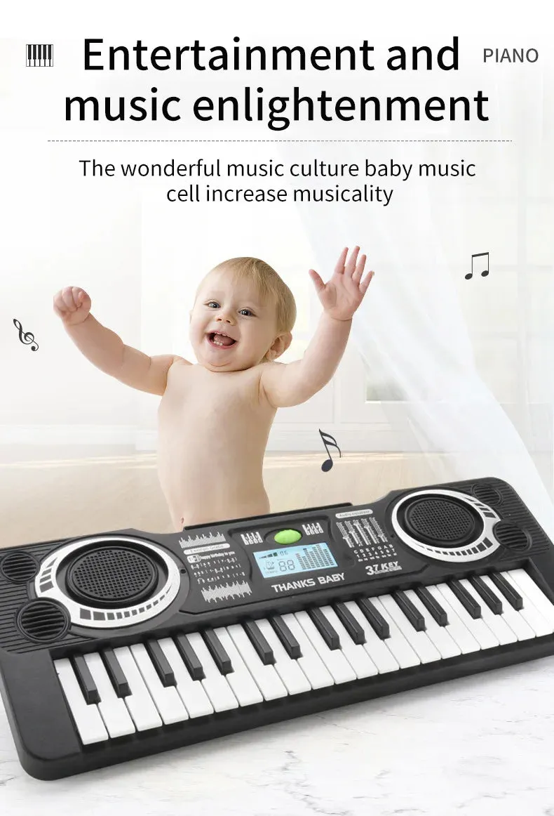 Portable 37 Keys Digital Keyboard LED Display Digital Electronic Piano Children Musical Instrument Kids Educational Toy
