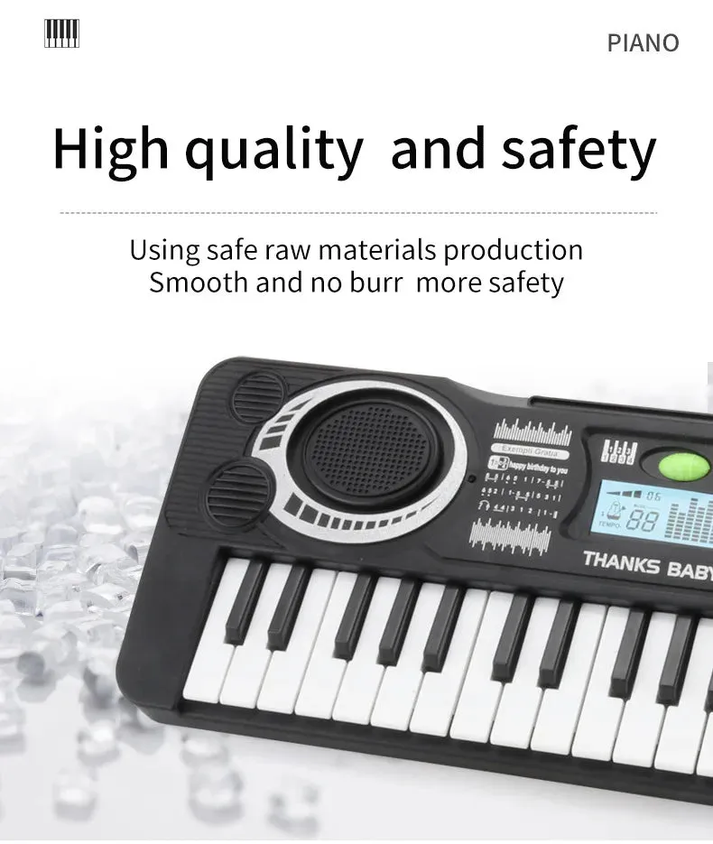 Portable 37 Keys Digital Keyboard LED Display Digital Electronic Piano Children Musical Instrument Kids Educational Toy