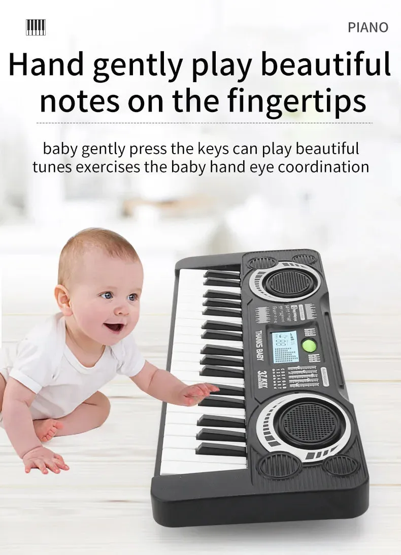 Portable 37 Keys Digital Keyboard LED Display Digital Electronic Piano Children Musical Instrument Kids Educational Toy