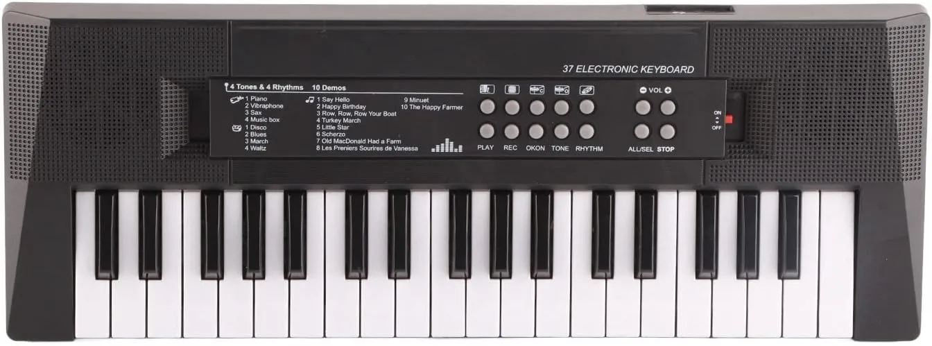 Portable Electric Keyboard 37 Key Piano Toy with Mic Record Function for Kids Musical Instrument