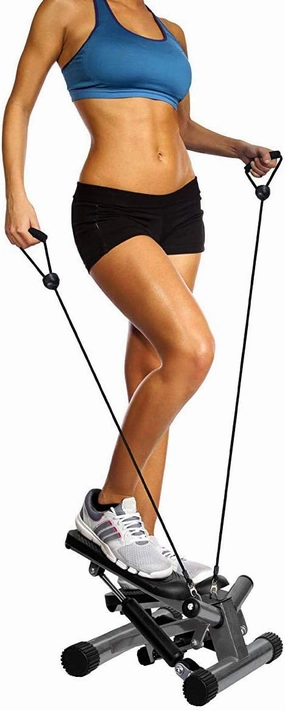 Pre-Assembled Adjustable Mini Stepper Stair Stepper Stepping Machine with Resistance Bands