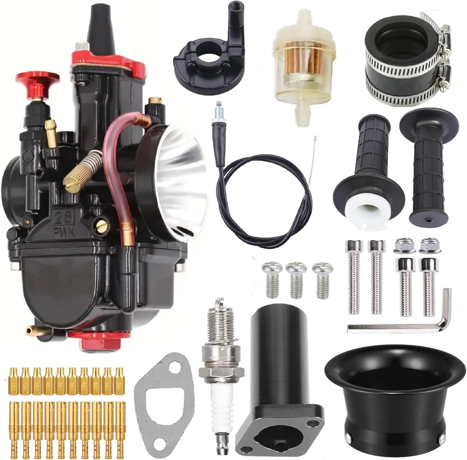 Predator 212 Carb –High-Performance Mikuni Carburetor for Predator 212cc, Honda GX160 GX200 Clonn Engine-Ultimate Upgrade to Your Powersports Mini Bike Go Karts (BLACK)