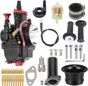 Predator 212 Carb –High-Performance Mikuni Carburetor for Predator 212cc, Honda GX160 GX200 Clonn Engine-Ultimate Upgrade to Your Powersports Mini Bike Go Karts (BLACK)