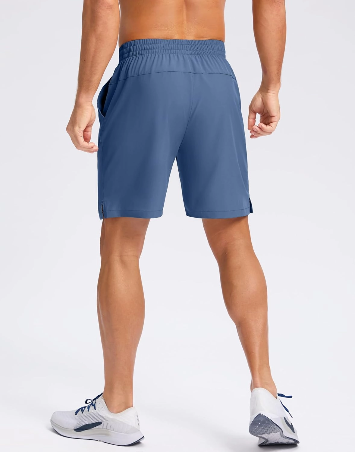 Pudolla Men's 7" Gym Workout Shorts with Zipper Pockets Lightweight Quick Dry Running Athletic Shorts for Men