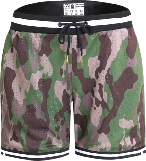 Pullonsy Basketball Athletic Mesh Shorts with Zip Pockets for Men, Running Workout Gym Sports 7 Inche Inseam