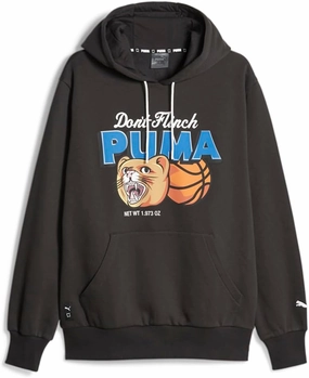 PUMA Mens Dylan Graphic Hoodie Athletic Outerwear Casual - Black - Size M
