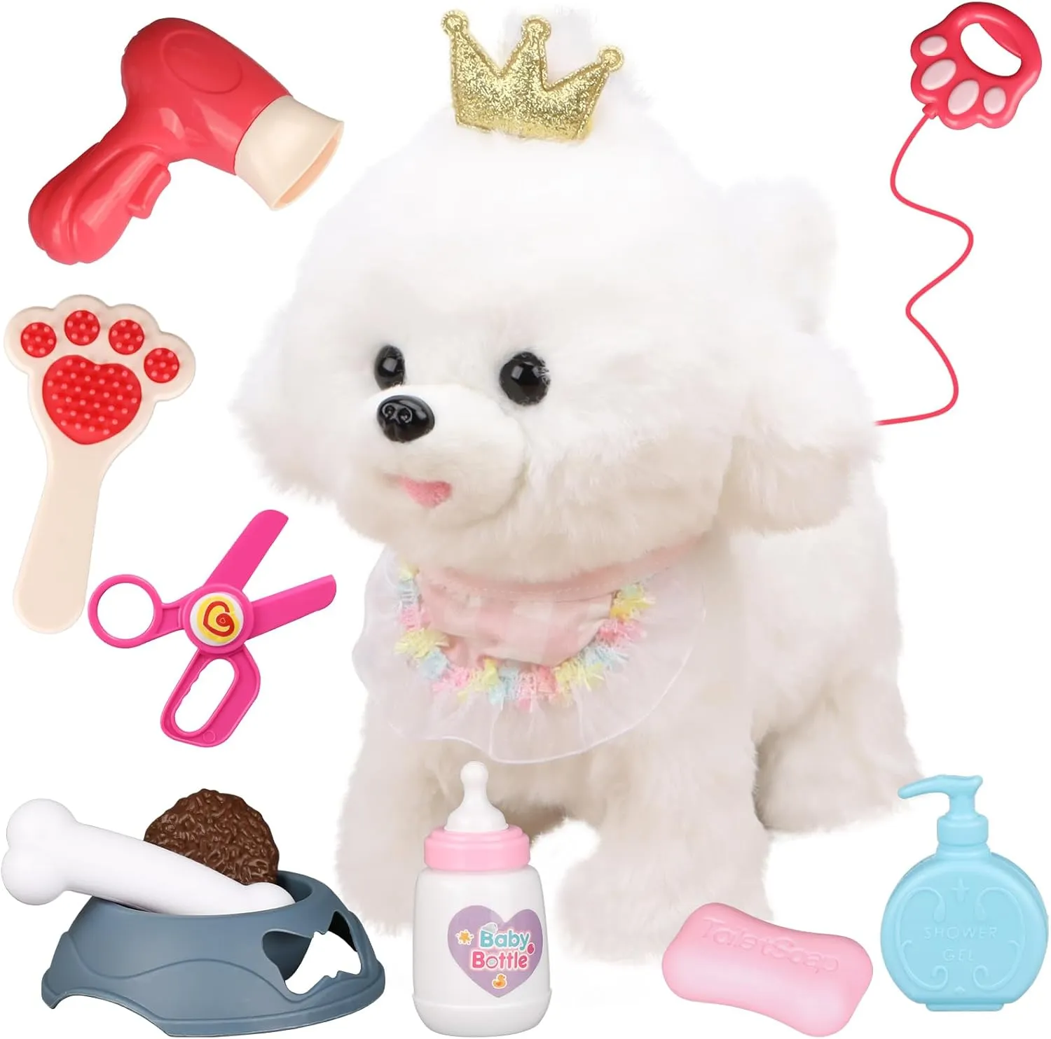 Puppy Toys for Kids Aged 3-7, Interactive Toy Dogs That Walk and Bark and Wag Their Tails, Walking Dog Toys with Leash, Creative Stuffed Animals Gifts for 3   Year Old Girls and Boys
