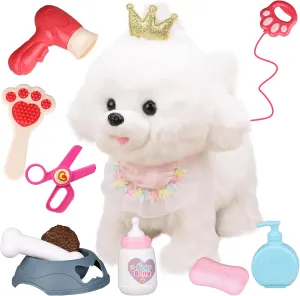 Puppy Toys for Kids Aged 3-7, Interactive Toy Dogs That Walk and Bark and Wag Their Tails, Walking Dog Toys with Leash, Creative Stuffed Animals Gifts for 3   Year Old Girls and Boys