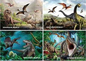 Puzzle Dinosaur Puzzles for Kids Ages 4-8,4 Packs World of Huge Dinosaurs Puzzle Toys Games for Kids, 4-in-1 Puzzles Set Best Gift for Boys and Girls Challenging