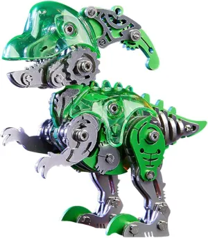 Q Version Dinosaur Model 3D Metal Puzzle for Adult Teens 157PCS Dinosaur Assemble Model Hnadicraft Ornament Desk Bookshelf Decor
