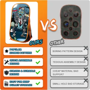 Quanquer Shooting Games Targets Compatible with Nerf Toy Foam Blaster Balls Popper, Ideal Festival Birthday Toys for Boys Indoor Outdoor Backyard Kids Shooting Practice