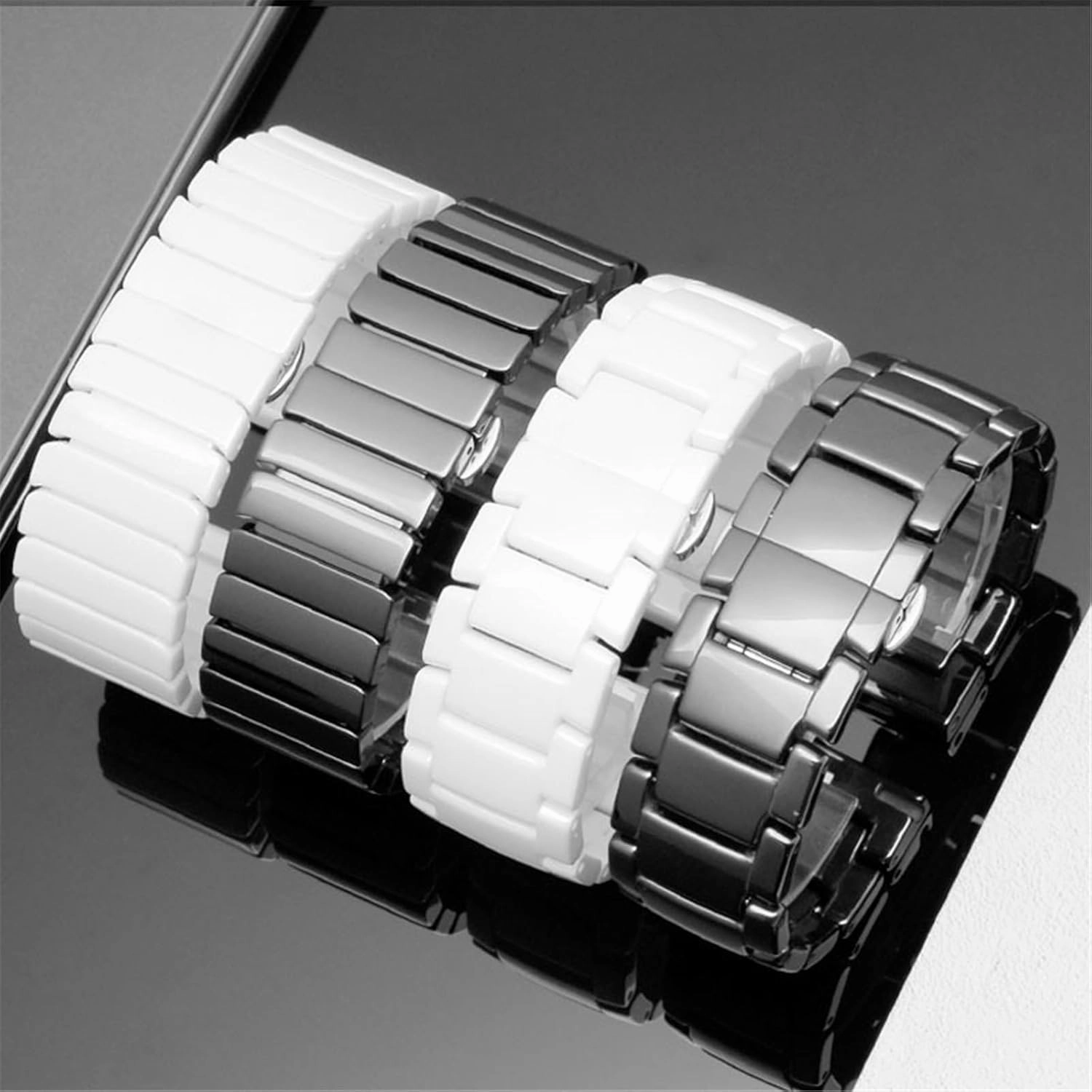 Quick Release Ceramic Watch Strap 20mm 22mm Universal Replacement Wristband for Men Women