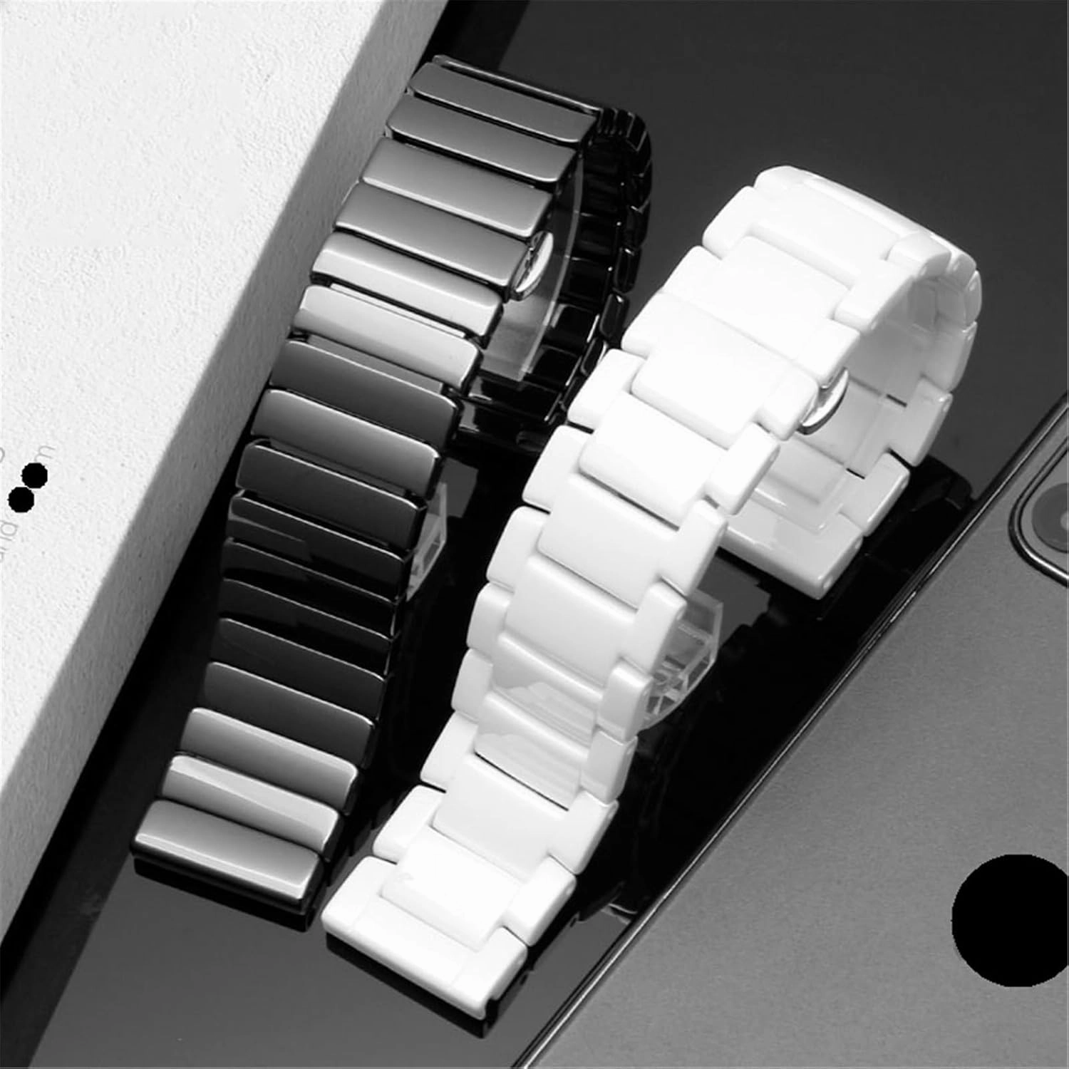 Quick Release Ceramic Watch Strap 20mm 22mm Universal Replacement Wristband for Men Women