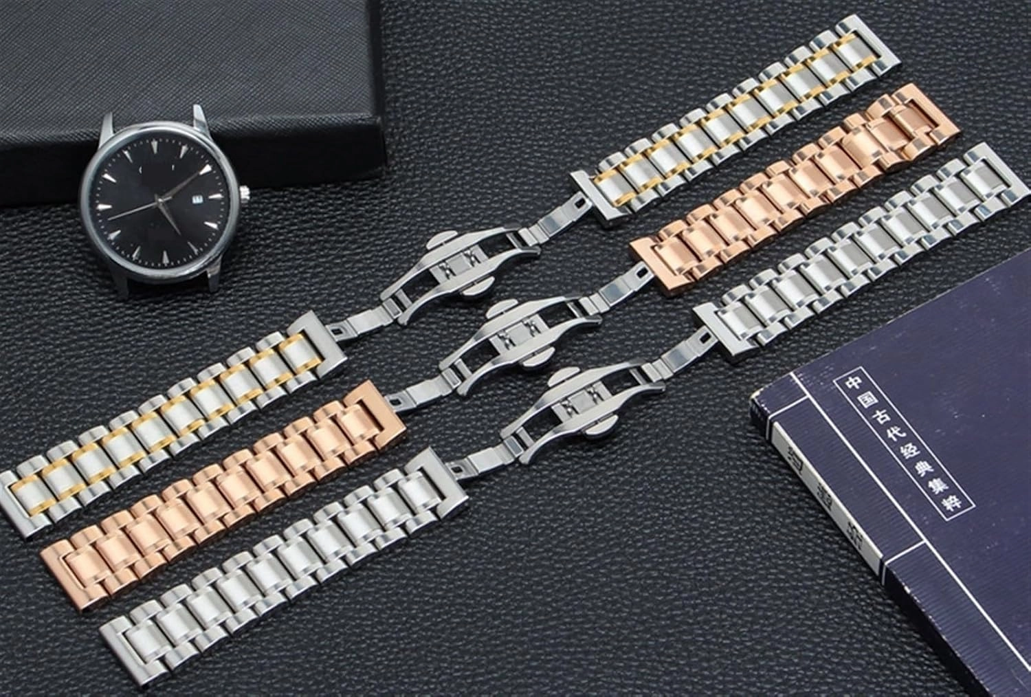 Quick-release Stainless Steel Metal Watch Strap 12-24mm Unisex Wristband Replacement Strap Smart Watches Quartz Watches