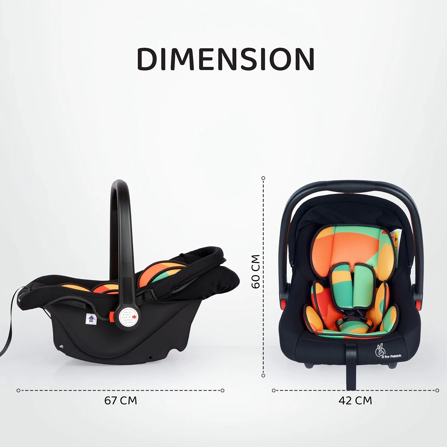 R for Rabbit Picaboo Baby Carry Cot, 4 in 1 Multi Purpose Kids, Car Seat, Rocker