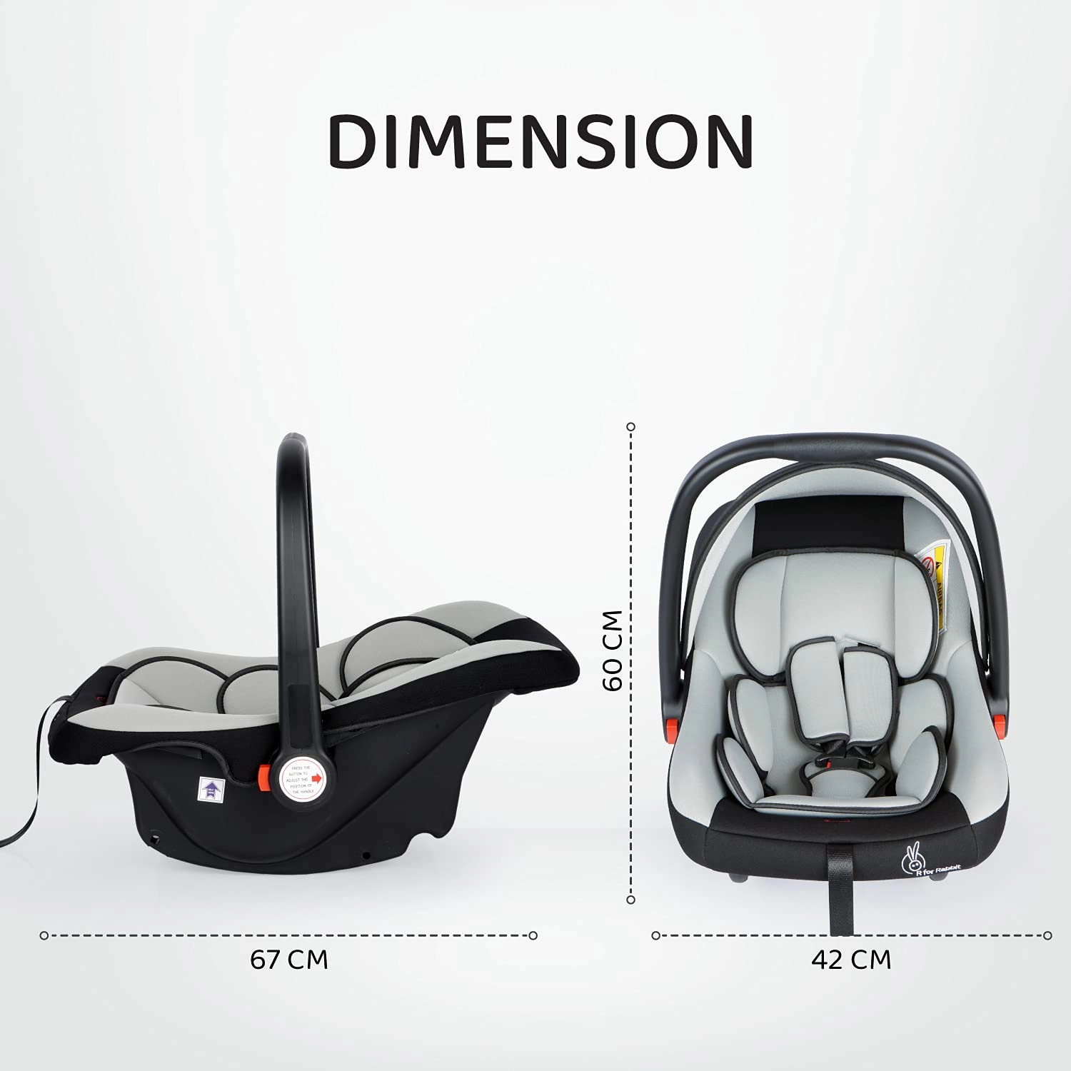 R for Rabbit Picaboo Baby Carry Cot, 4 in 1 Multi Purpose Kids, Car Seat, Rocker