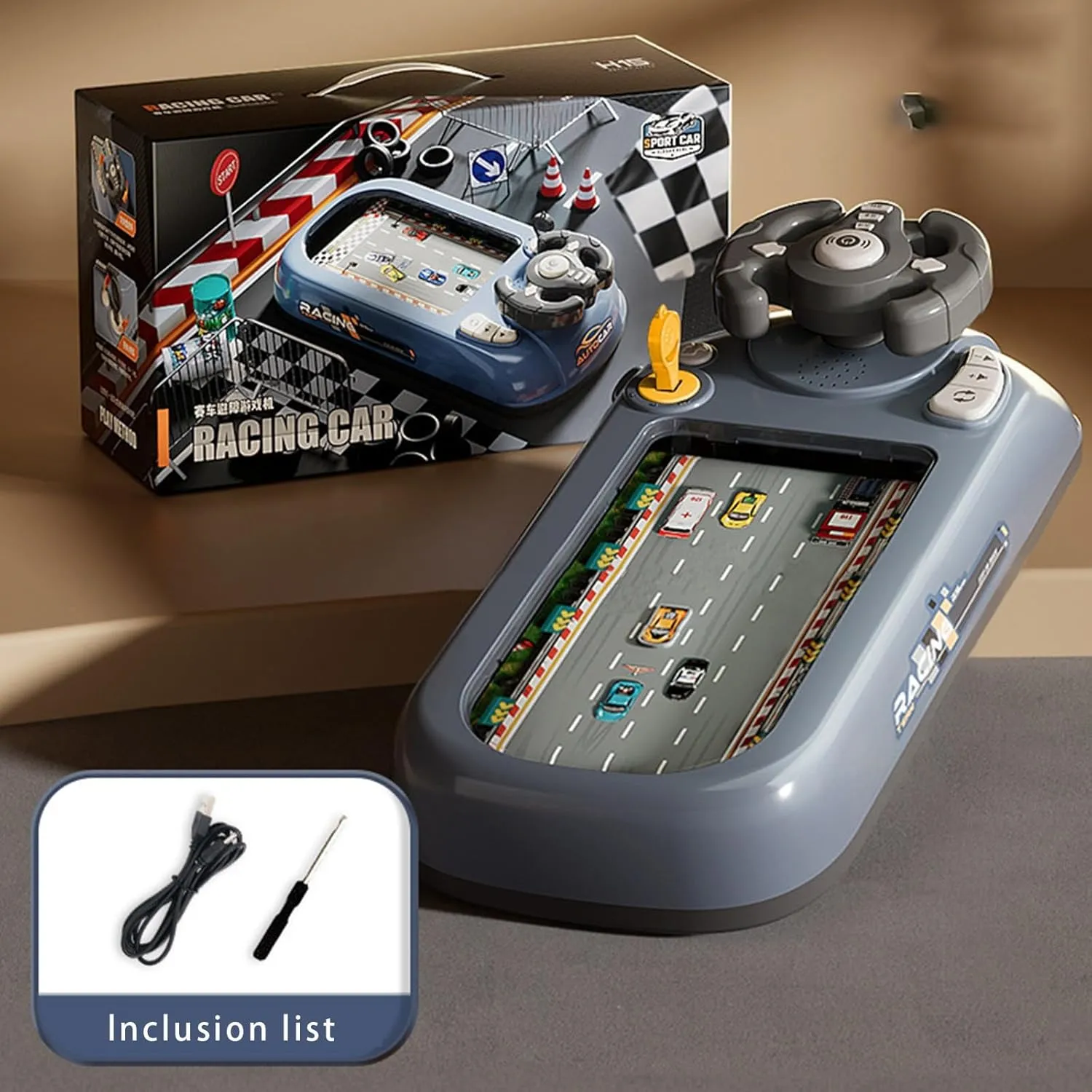 Racing Adventure Car Steering Wheel Toy for Kids, Steer Joy Driving Simulator for Kids, Musical Interactive Simulation Racing Toy for Any Parent That Needs a Break (Black)