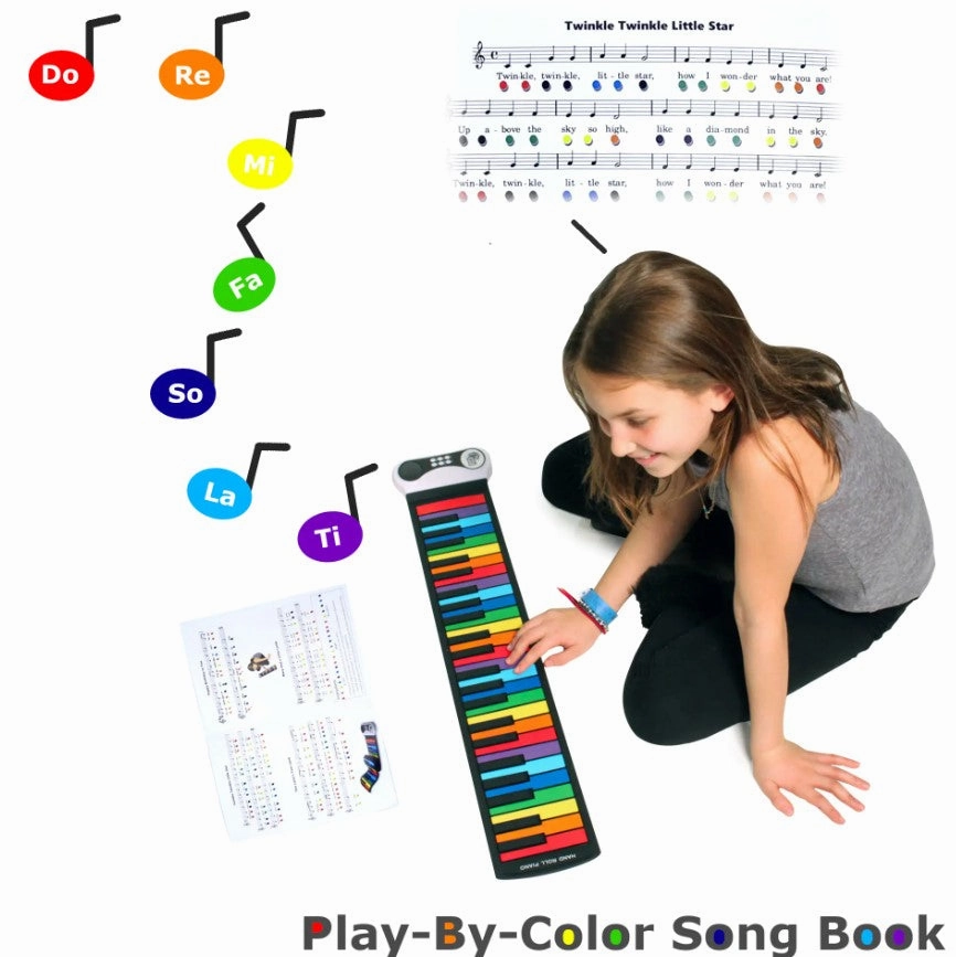 Rainbow Piano - 49 Color Coded Keys