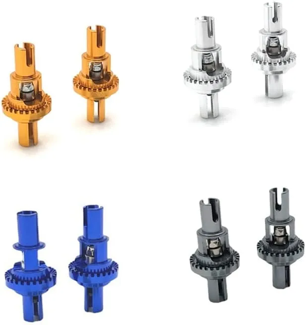 Razcus 2Pcs Metal Adjustable Differential for WTY 284131 K969 K989 P929 MINI-Q AWD IW04M AMZ 1/28 RC Car Upgrade Parts - (Color: blue)