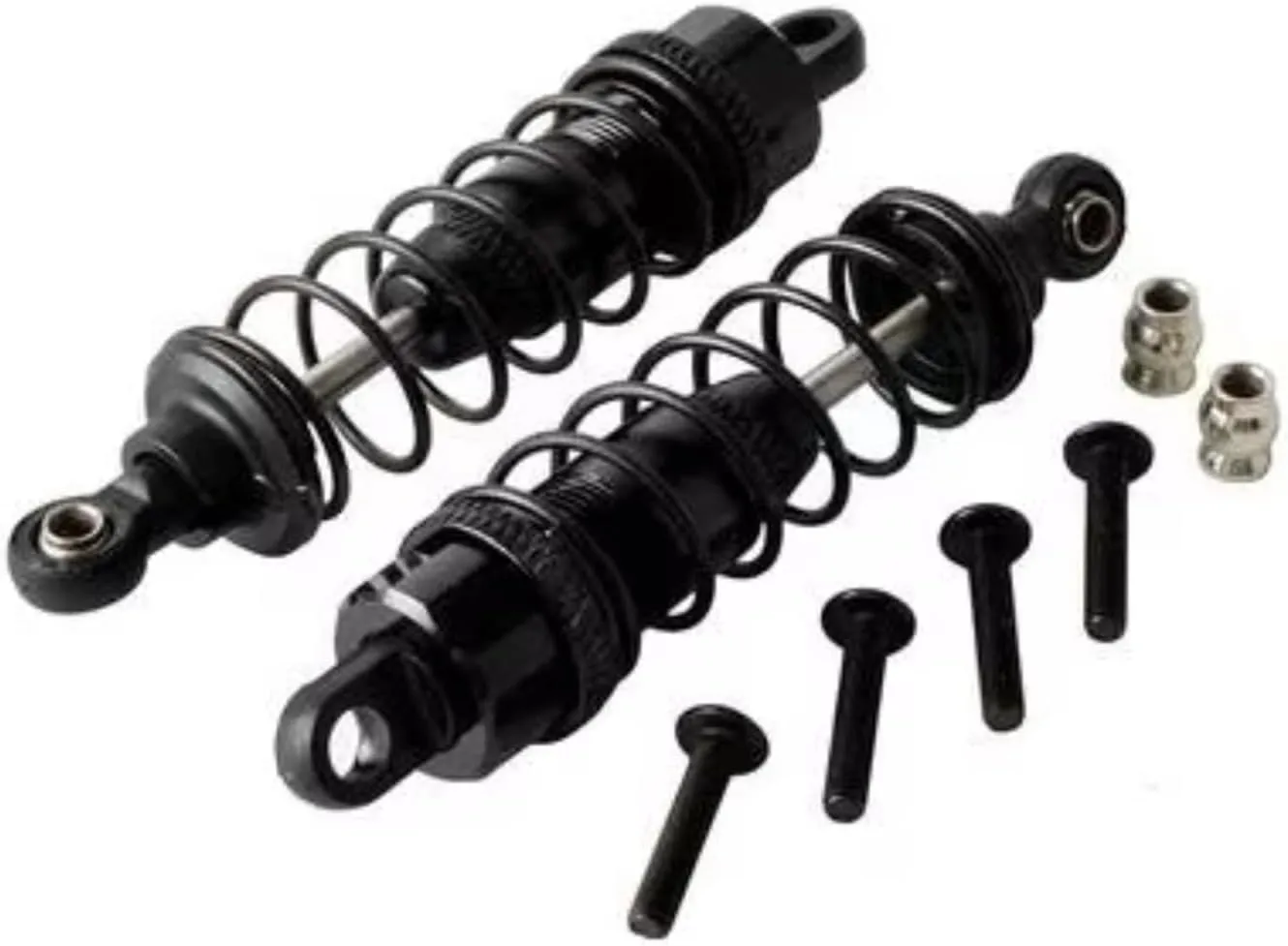 Rc Shock Absorber For Wltoys 1/10 K949 Aluminum Alloy Front And Rear Shock Absorbers Adjustable Soft And Hard Shock Absorbers Rc Car Parts Replacement Use(Black)