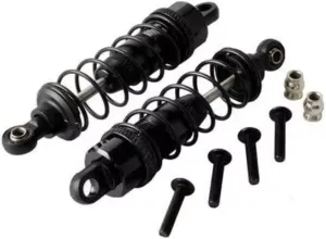 Rc Shock Absorber For Wltoys 1/10 K949 Aluminum Alloy Front And Rear Shock Absorbers Adjustable Soft And Hard Shock Absorbers Rc Car Parts Replacement Use(Black)