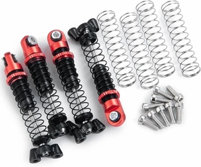 RC Car Repair Kit for Kyosho for Jimny 1/18 for Mini-Z 4×4 for Wrangler for 4Runner for Hilux 1/24 4Pcs RC Car 37/45mm Metal Adjustable Shock Absorber Damper(4Pcs 45mm)