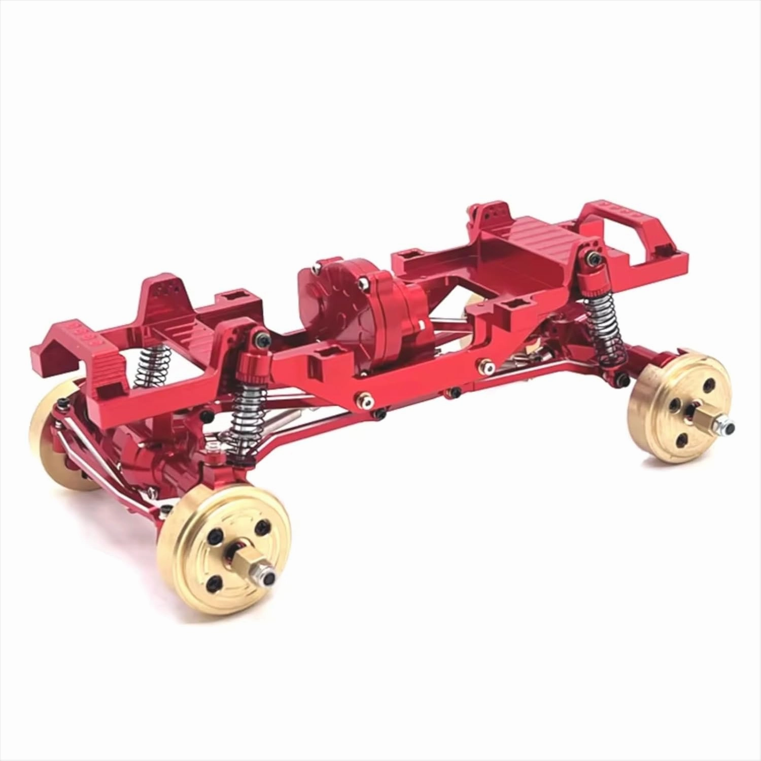 Rc Car Shock Absorber For FMS For FCX24 1/24 4Pcs Metal Adjustable Soft And Hard Hydraulic Shock Absorber For Fit Rc Car Parts And Accessories Upgrade Replacement Use(Red)