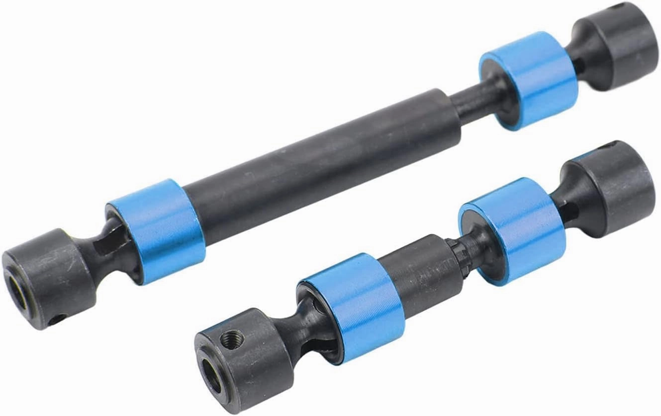 RC Center Drive Shaft Splined Universal Steel CVD Driveshaft for Traxxas REVO 3.3 Summit E REVO 2.0 T Maxy RC Cars Adjustable Proof Wear High Performance Drivetrain (Blue)
