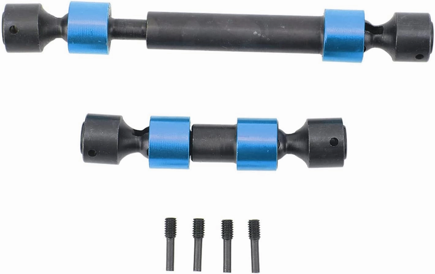 RC Center Drive Shaft Splined Universal Steel CVD Driveshaft for Traxxas REVO 3.3 Summit E REVO 2.0 T Maxy RC Cars Adjustable Proof Wear High Performance Drivetrain (Blue)