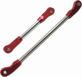 Rc Connecting Rod Tie Rod for HB R1001 R1002 R1003 1/10 Metal Front Axle Steering Rod Servo Rod Rc Model Crawler Car Truck for Buggy Upgrade Parts Replacement Use(Red)