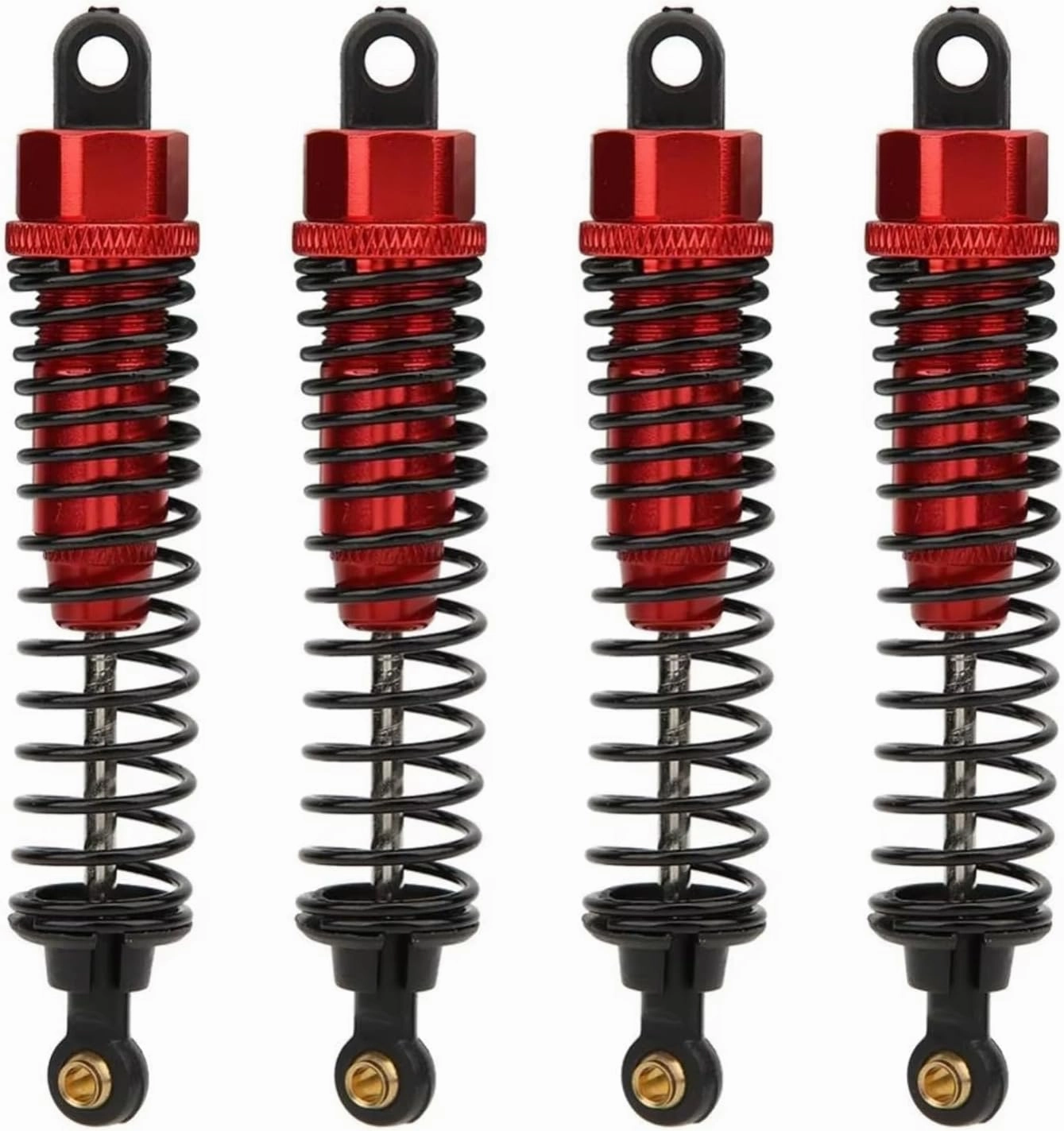 Rc Shock Absorber For HPI For HSP 1/10 4pcs 68mm/98mm /108mm Aluminum Shocks Absorbers Damper RC Car Tracked Vehicle Off-road Vehicle Parts Replacement Use(Red,108mm)