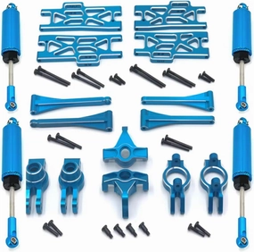 Rc Shock Absorber for WLtoys 104016 104018 104009 12402 12404 12409 Metal Upgrade for Swing Arms Steering Cup Shock Absorber Kit RC Car Parts Upgrade Replacement