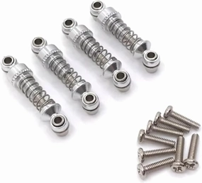 Rc Shock Absorber For Wltoys 284131 K969 K979 K989 K999 P929 P939 1/28 Metal Upgrade Adjustable Shock Absorber RC Car Spare Accessories Upgrade Replace Use(Silver)